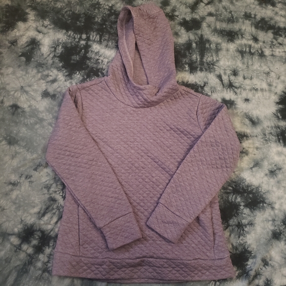 RBX Tops - RBX Purple Soft Quilted Hooded Pullover Sweater
